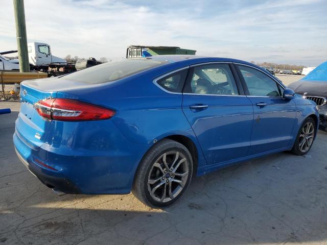 3FA6P0CD2KR236999 - 2019 FORD FUSION SEL BLUE photo 3