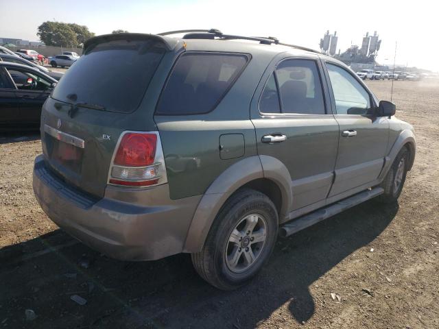 KNDJD733445195312 - 2004 KIA SORENTO EX GREEN photo 3