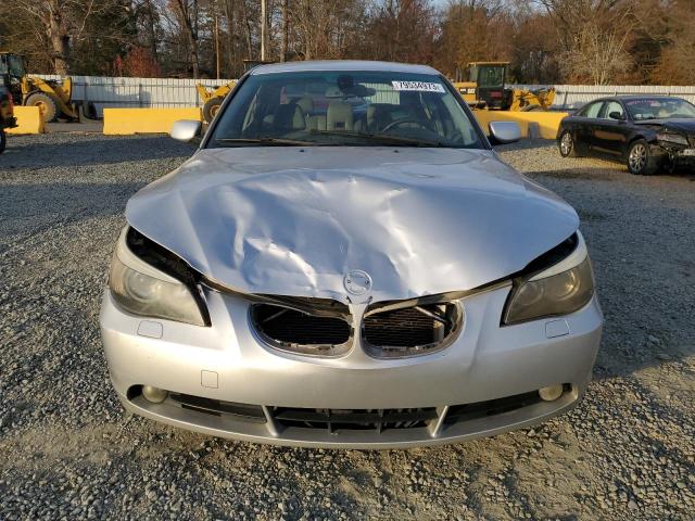 WBANA53534B850980 - 2004 BMW 525 I SILVER photo 5