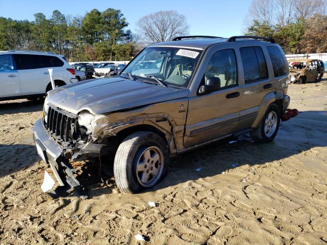 1J4GL48K07W710097 - 2007 JEEP LIBERTY SPORT BEIGE photo 1