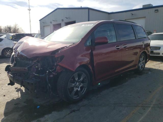 5TDXZ3DC9HS784407 - 2017 TOYOTA SIENNA SE RED photo 1