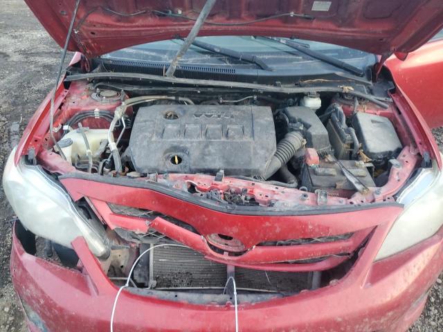 5YFBU4EE8CP066895 - 2012 TOYOTA COROLLA BASE RED photo 11