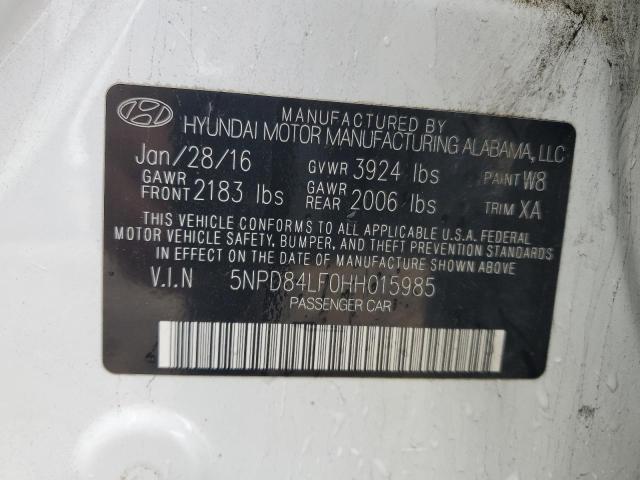 5NPD84LF0HH015985 - 2017 HYUNDAI ELANTRA SE WHITE photo 12