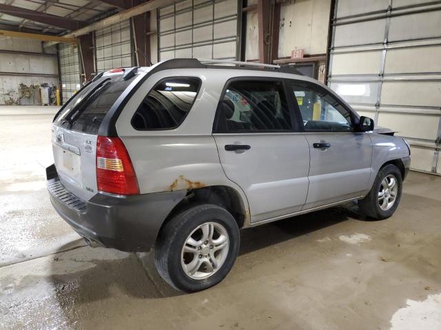 KNDJE723487541965 - 2008 KIA SPORTAGE EX SILVER photo 3