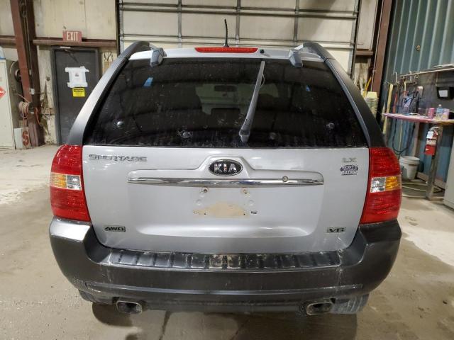 KNDJE723487541965 - 2008 KIA SPORTAGE EX SILVER photo 6