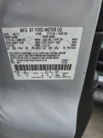 1FMCU9EG9CKA41212 - 2012 FORD ESCAPE LIMITED SILVER photo 13