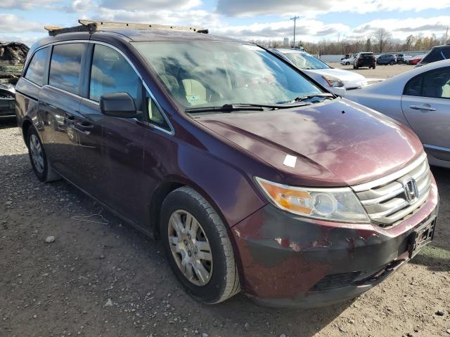 5FNRL5H22BB067804 - 2011 HONDA ODYSSEY LX MAROON photo 4