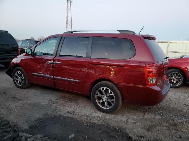 KNDMH4C70E6561457 - 2014 KIA SEDONA EX RED photo 2