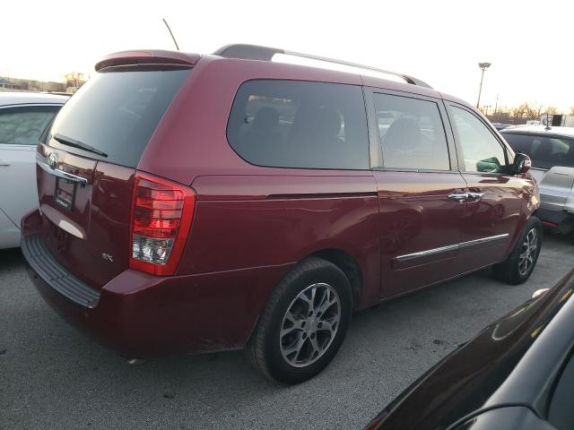 KNDMH4C70E6561457 - 2014 KIA SEDONA EX RED photo 3