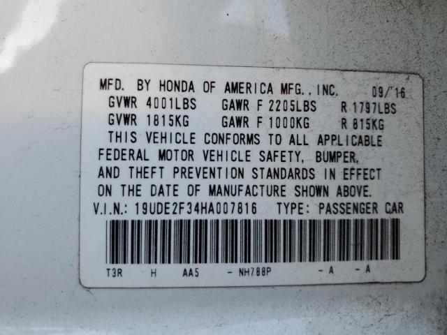 19UDE2F34HA007816 - 2017 ACURA ILX BASE WATCH PLUS WHITE photo 13