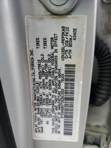 5TEGN92N73Z261353 - 2003 TOYOTA TACOMA DOUBLE CAB PRERUNNER BEIGE photo 12