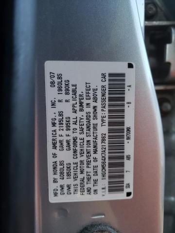 1HGCM564X7A217862 - 2007 HONDA ACCORD LX SILVER photo 12