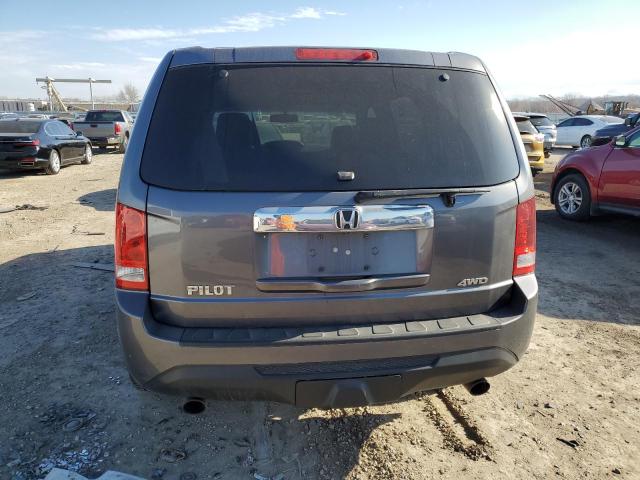 5FNYF4H62EB020163 - 2014 HONDA PILOT EXL GRAY photo 6