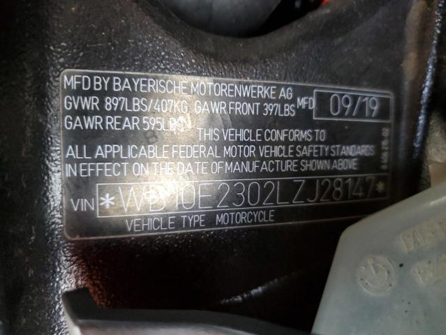 WB10E2302LZJ28147 - 2020 BMW S 1000 RR RED photo 10