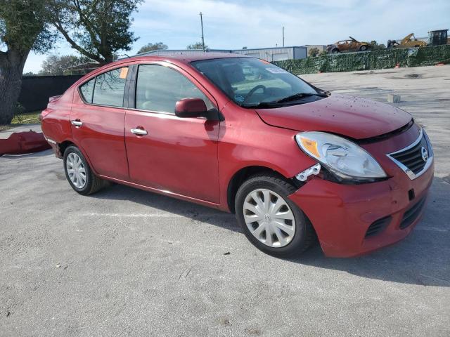 3N1CN7AP2EL875211 - 2014 NISSAN VERSA S RED photo 4