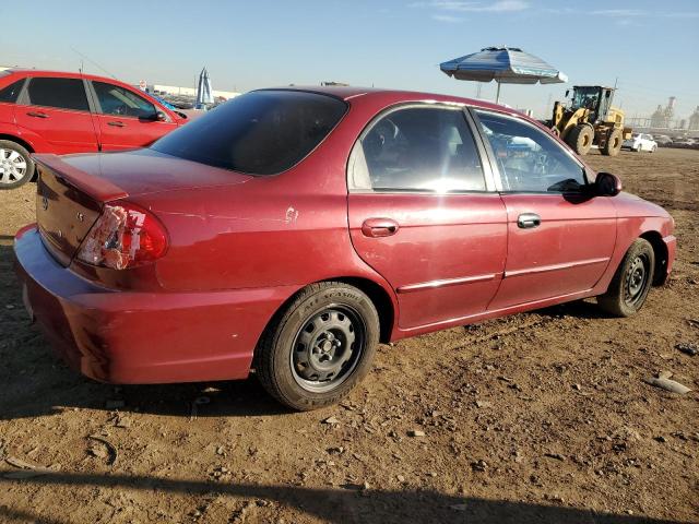 KNAFB121X35295306 - 2003 KIA SPECTRA BASE MAROON photo 3