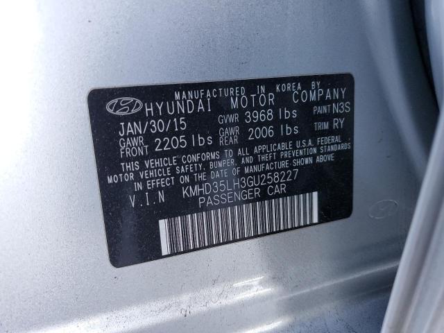 KMHD35LH3GU258227 - 2016 HYUNDAI ELANTRA GT SILVER photo 12