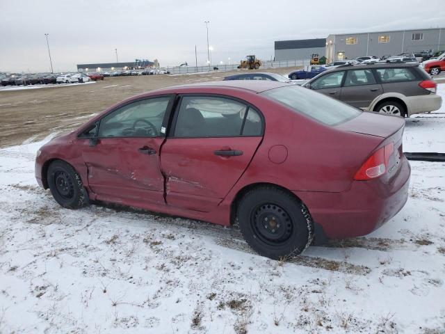 2HGFA164X8H004217 - 2008 HONDA CIVIC DX-G MAROON photo 2