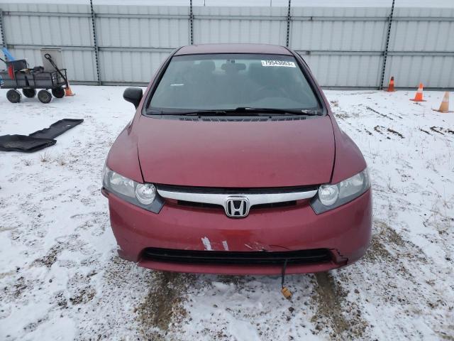 2HGFA164X8H004217 - 2008 HONDA CIVIC DX-G MAROON photo 5