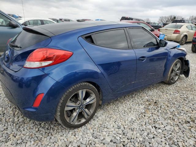 KMHTC6AD8HU320885 - 2017 HYUNDAI VELOSTER BLUE photo 3