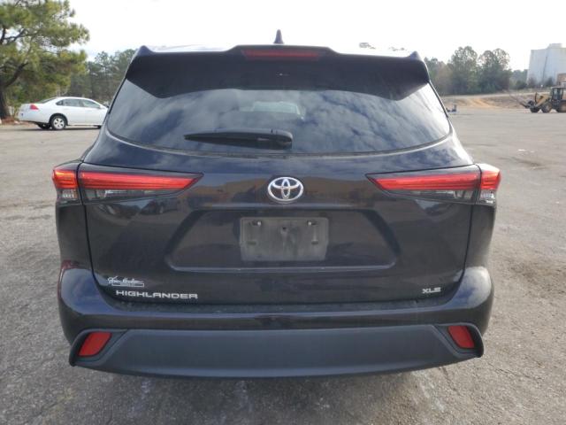 5TDGZRAH0LS018593 - 2020 TOYOTA HIGHLANDER XLE BLACK photo 6