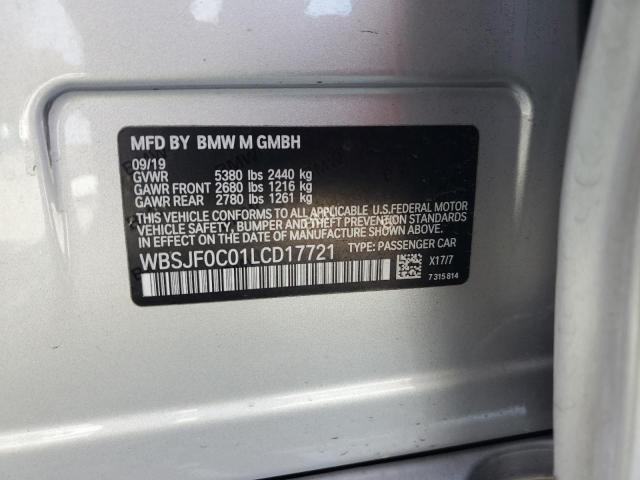 WBSJF0C01LCD17721 - 2020 BMW M5 BASE SILVER photo 12