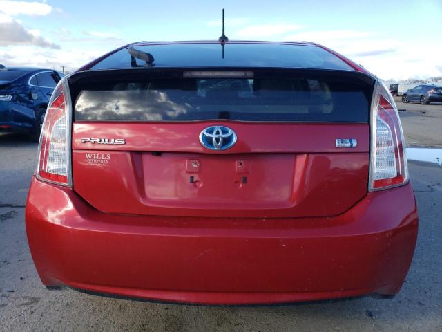 JTDKN3DUXF1894021 - 2015 TOYOTA PRIUS RED photo 6