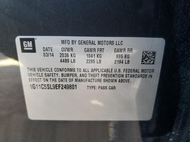 1G11C5SL9EF249801 - 2014 CHEVROLET MALIBU 1LT 灰色 照片 12