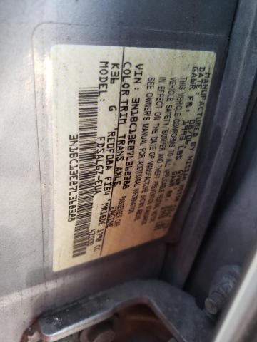 3N1BC13E87L368388 - 2007 NISSAN VERSA S GRAY photo 13