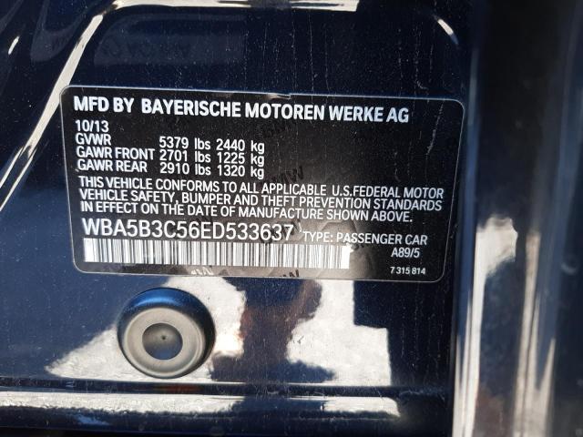 WBA5B3C56ED533637 - 2014 BMW 535 XI BLACK photo 12