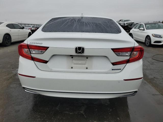 1HGCV3F10MA006124 - 2021 HONDA ACCORD HYBRID WHITE photo 6