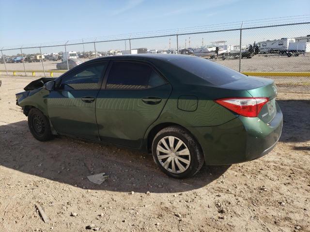 5YFBURHE4EP004261 - 2014 TOYOTA COROLLA L GREEN photo 2