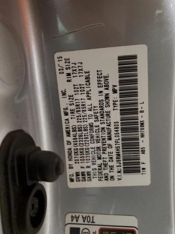 5J6RM4H57FL054805 - 2015 HONDA CR-V EX SILVER photo 13