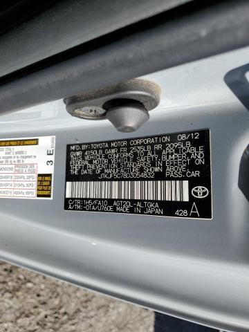 JTKJF5C78D3054832 - 2013 TOYOTA SCION TC 灰色 照片 12