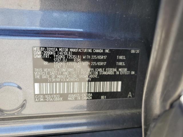 2T3H1RFV3LW098545 - 2020 TOYOTA RAV4 LE GRAY photo 12