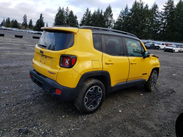 ZACCJBCT7FPB92709 - 2015 JEEP RENEGADE TRAILHAWK YELLOW photo 3