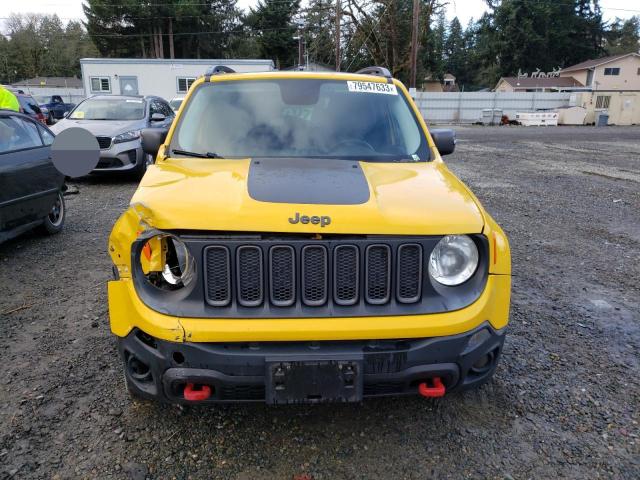 ZACCJBCT7FPB92709 - 2015 JEEP RENEGADE TRAILHAWK YELLOW photo 5