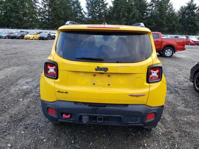 ZACCJBCT7FPB92709 - 2015 JEEP RENEGADE TRAILHAWK YELLOW photo 6