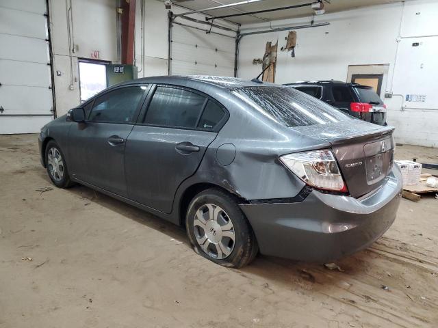 JHMFB4F35CS007482 - 2012 HONDA CIVIC HYBRID L GRAY photo 2