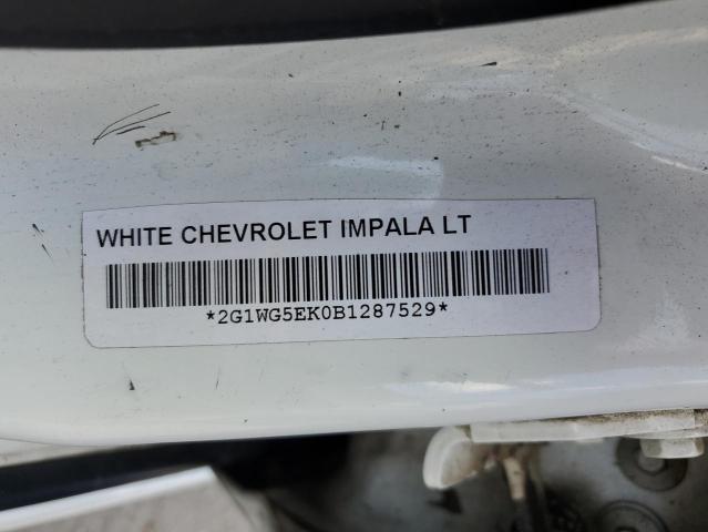 2G1WG5EK0B1287529 - 2011 CHEVROLET IMPALA LT WHITE photo 12