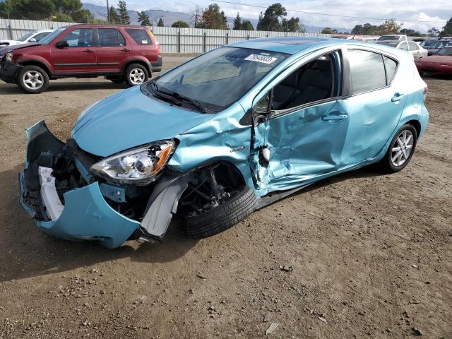 JTDKDTB34E1082533 - 2014 TOYOTA PRIUS C TURQUOISE photo 1