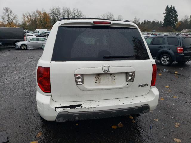 2HKYF185X4H581913 - 2004 HONDA PILOT EXL WHITE photo 6