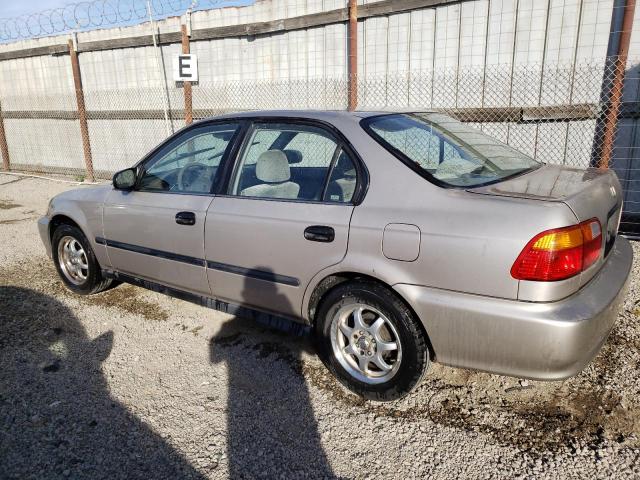 1HGEJ6623YL044326 - 2000 HONDA CIVIC DX SILVER photo 2