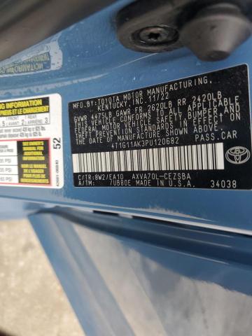 4T1G11AK3PU120682 - 2023 TOYOTA CAMRY SE NIGHT SHADE BLUE photo 12