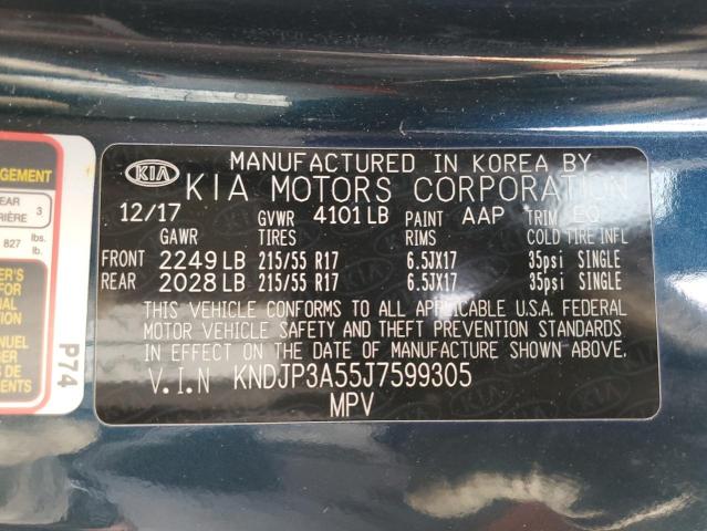 KNDJP3A55J7599305 - 2018 KIA SOUL + BLUE photo 13