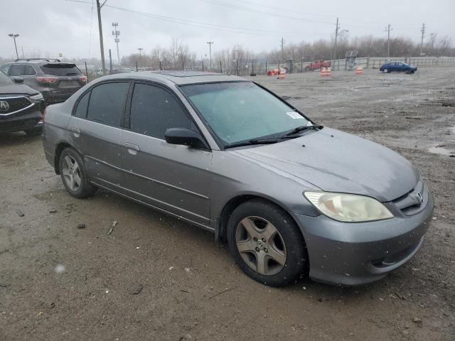 2HGES268X5H542512 - 2005 HONDA CIVIC EX GRAY photo 4