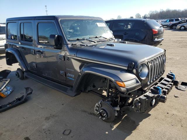 1C4JJXP61NW124271 - 2022 JEEP WRANGLER U SAHARA 4XE GRAY photo 4