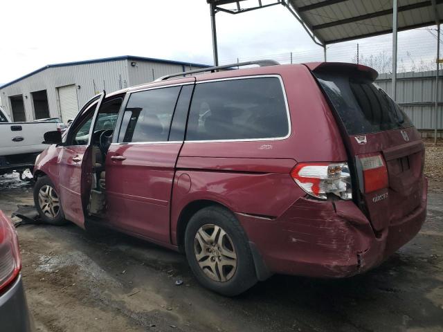 5FNRL38756B110361 - 2006 HONDA ODYSSEY EXL BURGUNDY photo 2