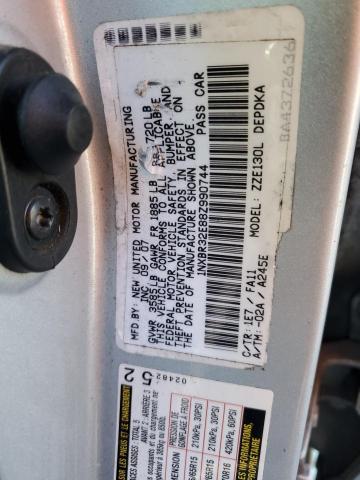 1NXBR32E88Z990744 - 2008 TOYOTA COROLLA CE SILVER photo 12