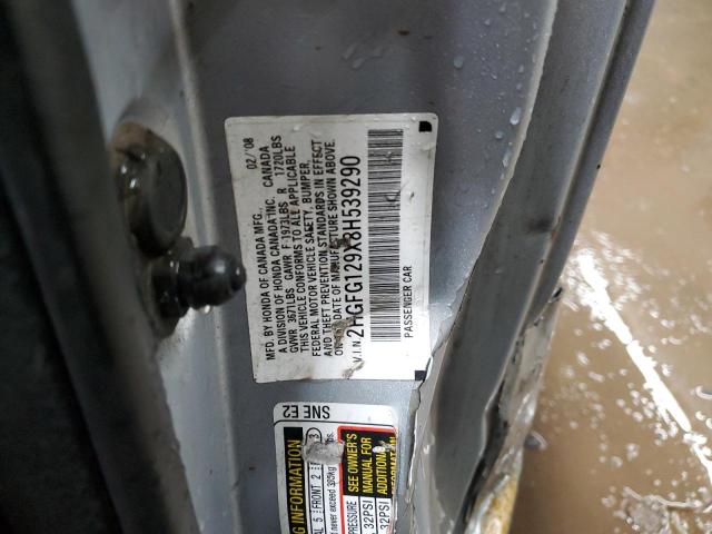 2HGFG129X8H539290 - 2008 HONDA CIVIC EXL Gümüş foto 12